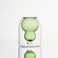 OTE Fulu Double Wall Borosilicate Glass Cup, Lead-Free Heat-Resistant Mug with Floating Gourd Design, Insulated Tumbler for Hot & Cold Drinks, Unique Gift for Home & Kitchen Lovers