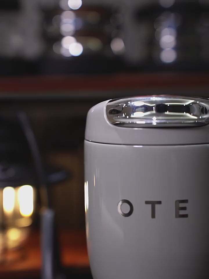 OTE vacuüm geïsoleerde reiskoffiemok, dubbelwandige roestvrijstalen reisbeker met drinkdeksel, 12,31 oz/7,74 oz (350/220 ml)