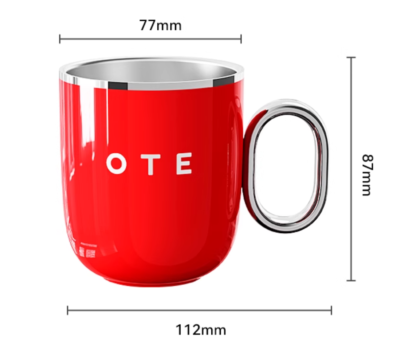 Koffiemok met handvat, 12oz/8oz(350/220ml) geïsoleerde roestvrijstalen koffie reismok, dubbele muurstofzuiger herbruikbare koffiekop