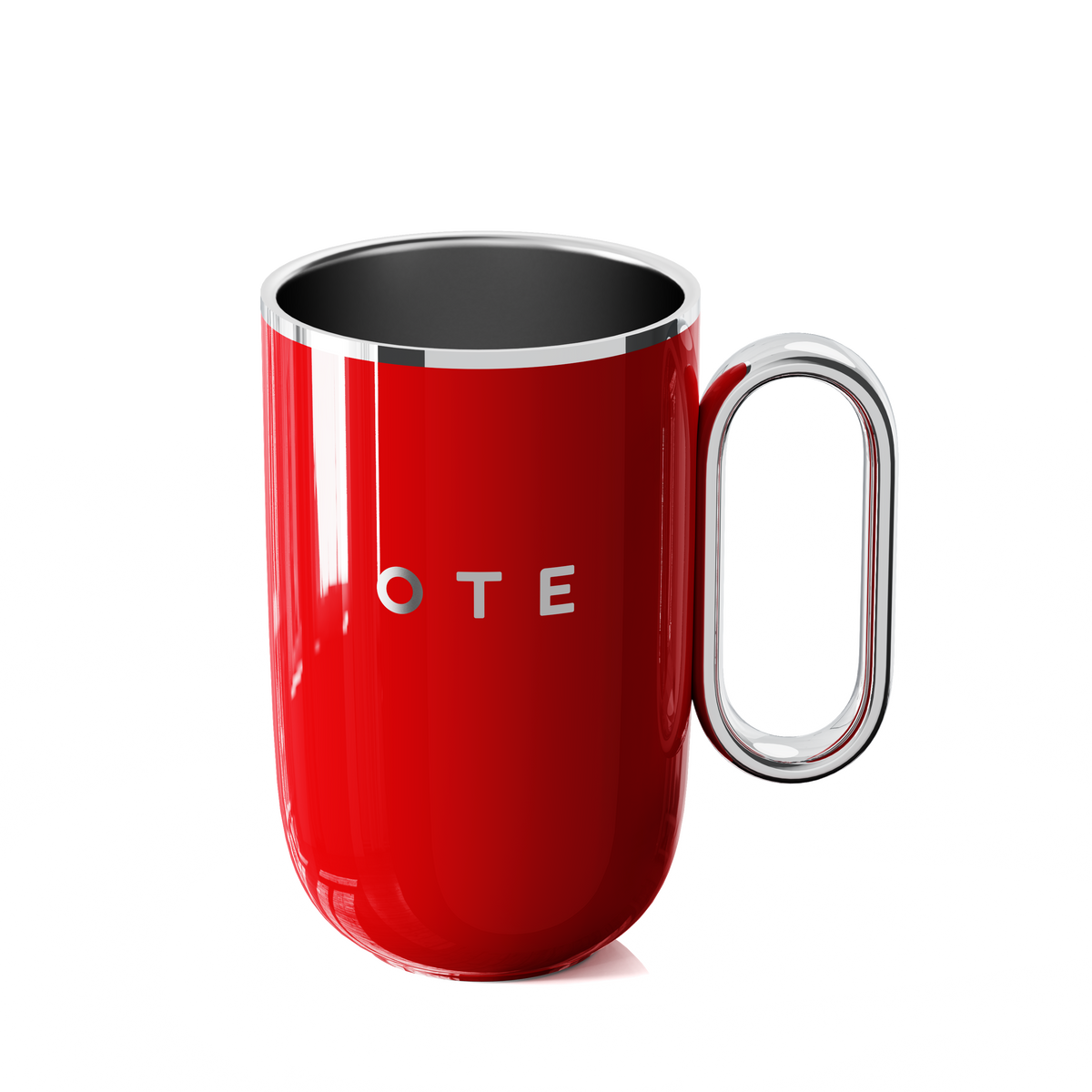 OTE koffiemok met handvat, 12oz/8oz (350/220ml) geïsoleerde roestvrijstalen koffiemok, herbruikbare koffiebeker met dubbele wand